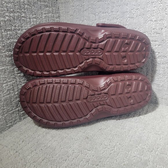 Crocs Men's Size US 13 Dark Cherry Classic Slip On Casual Lined Clogs 203591 - Picture 2 of 10